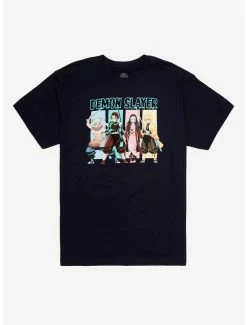 Anime Demon Slayer: Kimetsu No Yaiba Group Panel T-Shirt