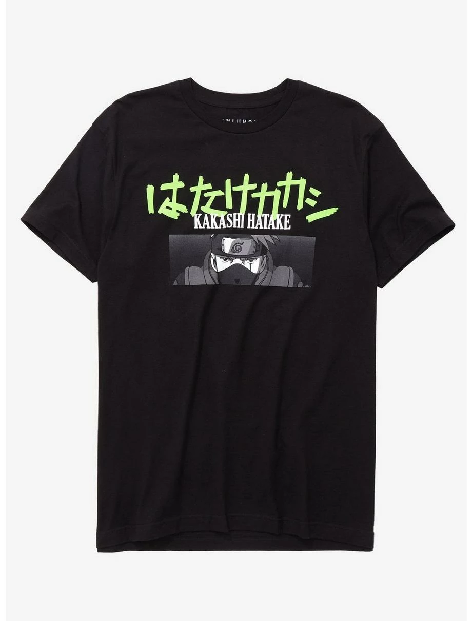 Anime Naruto Shippuden Kakashi Hatake Katakana T-Shirt - BoxLunch Exclusive 1 Anime Naruto Shippuden Kakashi Hatake Katakana T-Shirt - BoxLunch Exclusive