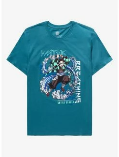 Anime Demon Slayer: Kimetsu No Yaiba Tanjiro Water Breathing T-Shirt - BoxLunch Exclusive