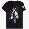 Anime Demon Slayer: Kimetsu No Yaiba Shinobu Kocho Butterfly Character Portrait T-Shirt
