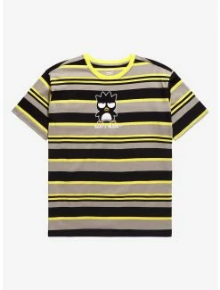 Anime Sanrio Badtz-Maru Portrait Embroidered Stripe T-Shirt - BoxLunch Exclusive