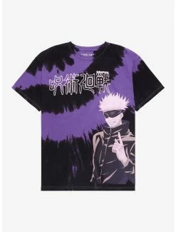 Anime Jujutsu Kaisen Satoru Gojo Portrait Radial Dye T-Shirt - BoxLunch Exclusive
