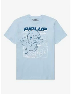 Anime Pokémon Piplup Pokédex Entry T-Shirt - BoxLunch Exclusive