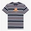 Anime Studio Ghibli Howl's Moving Castle Calcifer Embroidered Striped T-Shirt - BoxLunch Exclusive