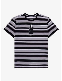 Anime Studio Ghibli Spirited Away No-Face Embroidered Striped T-Shirt - BoxLunch Exclusive