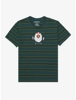 Anime Studio Ghibli Princess Mononoke San Mask Embroidered Striped T-Shirt - BoxLunch Exclusive