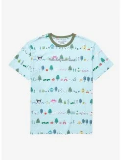 Anime Sanrio Fruits Hello Kitty & Friends Linear T-Shirt - BoxLunch Exclusive