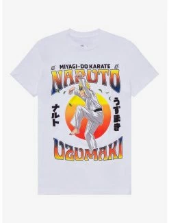 Anime Naruto Shippuden X Cobra Kai Naruto Uzumaki Miyagi-Do Sunset Portrait T-Shirt - BoxLunch Exclusive