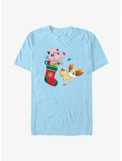 Anime Pokémon Jigglypuff And Fennekin Gift Stocking T-Shirt