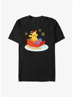 Anime Pokémon Pikachu Christmas Ride T-Shirt