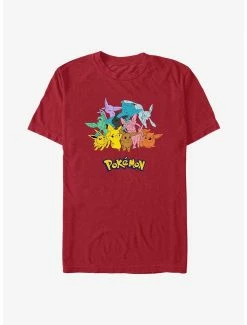 Anime Pokemon Pikachu With Eeveelutions T-Shirt