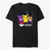 Anime Pokemon Gengar, Pikachu, & Eevee T-Shirt