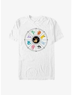 Anime Pokemon Eevee Evolution Tarot Card T-Shirt